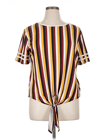 Pre-owned One Step Up Short Sleeve Blouse In Yellow