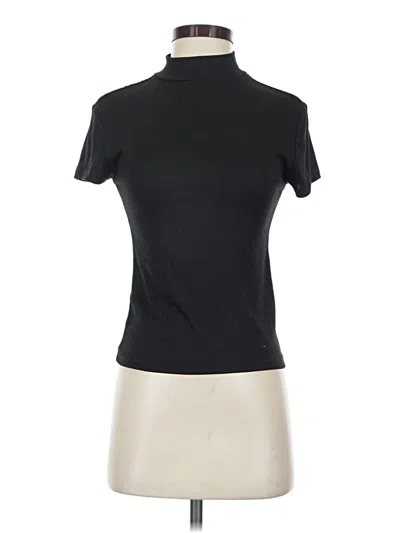 Pre-owned One Step Up Short Sleeve Turtleneck In Black