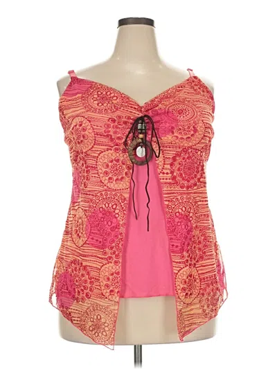 Pre-owned One Step Up Sleeveless Blouse In Pink