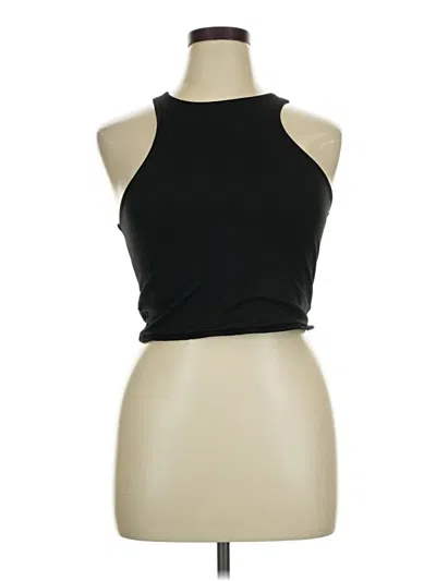 Pre-owned One Step Up Tank Top Black Halter Neckline Tops