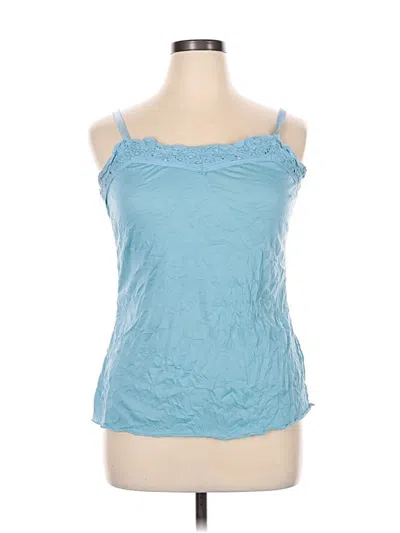 Pre-owned One Step Up Tank Top Blue Strapless Neckline Tops