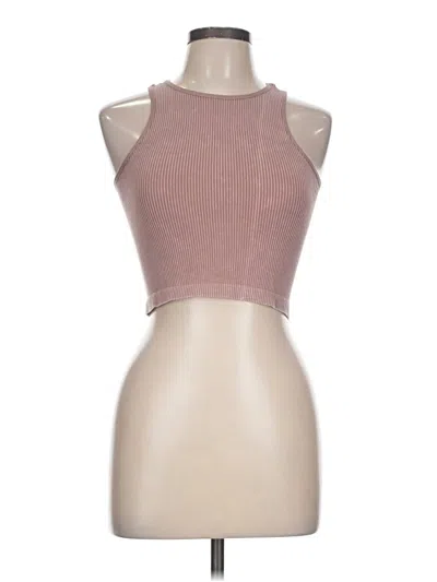 Pre-owned One Step Up Tank Top Pink Halter Neckline Tops