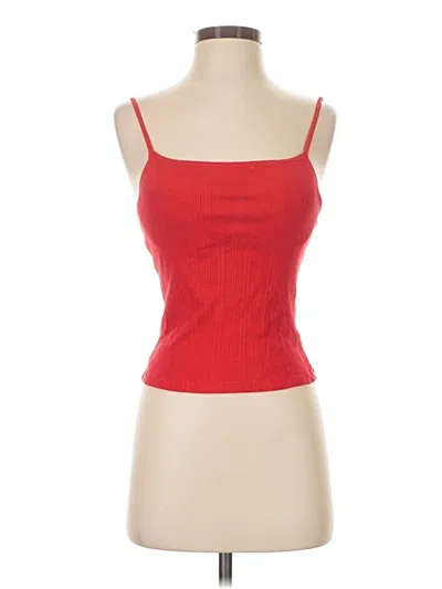 Pre-owned One Step Up Tank Top Red Strapless Neckline Tops