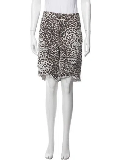 Pre-owned One Teaspoon Animal Print Mini Shorts In Multicolor