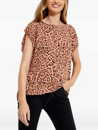 One Teaspoon Animal-print Tie-fastening T-shirt In Animal Print