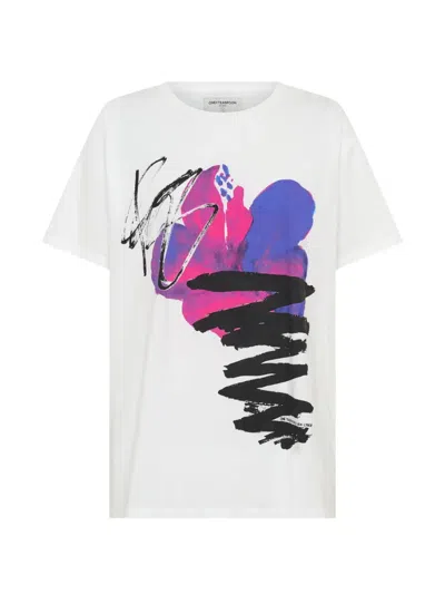 One Teaspoon Art Graphic-print T-shirt In White