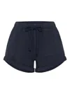 One Teaspoon Bandit Drawstring Cuffed Shorts In Blue