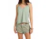 One Teaspoon Bandit Low Rise Short In Super Khaki In Gray