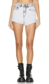 One Teaspoon Bandits High Waist Denim Short In White