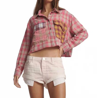 One Teaspoon Bandits Low Waist Denim Shorts In Young Love Pink