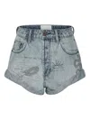One Teaspoon Bandits Tattoo Denim Shorts In Blue