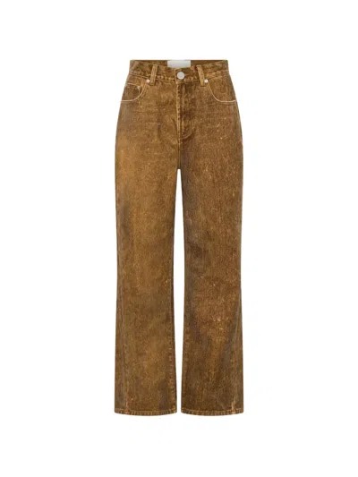 One Teaspoon Baxters Acid-wash Jeans In Brown