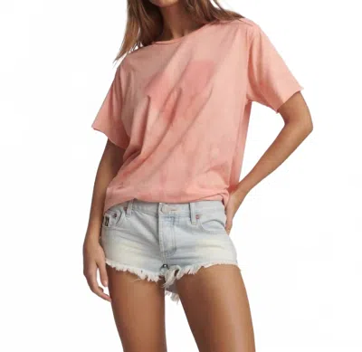 One Teaspoon Bonitas Low Waist Denim Shorts In Le Surf Blue In Brown
