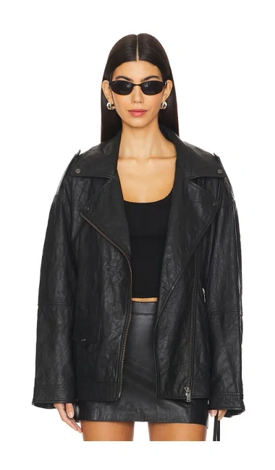 One Teaspoon Boyfriend Biker Jacket In 블랙