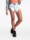 One Teaspoon Brando Runner Cotton Shorts In White