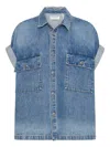 One Teaspoon Buttoned Flap-pocket Shirt In Blue