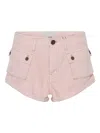 One Teaspoon Cadet Bandits Pocket Mini Shorts In Pink