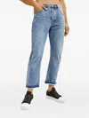 One Teaspoon Cuffed Five-pocket Jeans In Blue