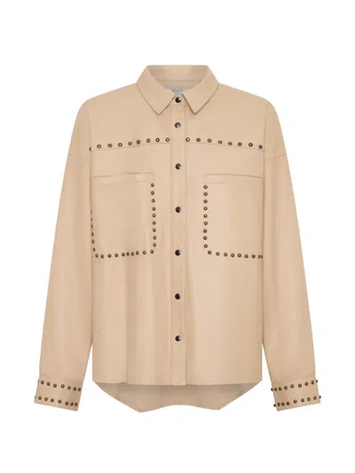 One Teaspoon Daria Stud-embellished Leather Jacket In Multi