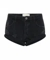 One Teaspoon Double Bandits Denim Shorts In Black In Black