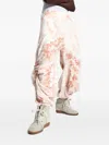 One Teaspoon Draped Snakeskin-print Trousers In White
