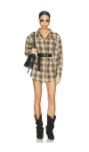 One Teaspoon Drifters Check-pattern Shirt In Brown