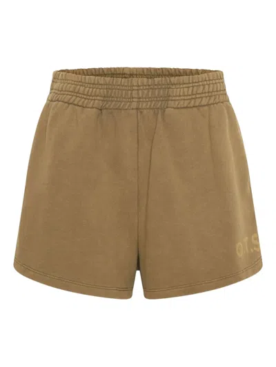 One Teaspoon Elasticated Logo Shorts In Brown