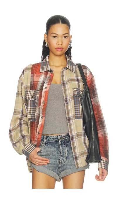 One Teaspoon Essential Patchwork Flannel Shirt