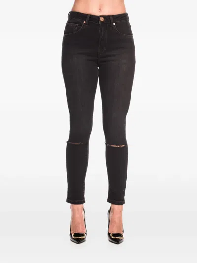 One Teaspoon Freebird Distressed Jeans In Black