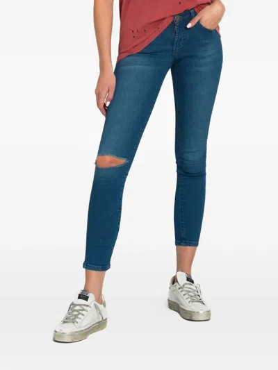 One Teaspoon Freebirds Ripped Jeans In Blue
