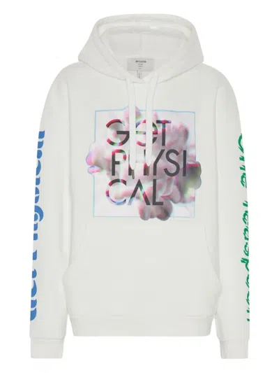 One Teaspoon Get Physical Printed Hoodie In White