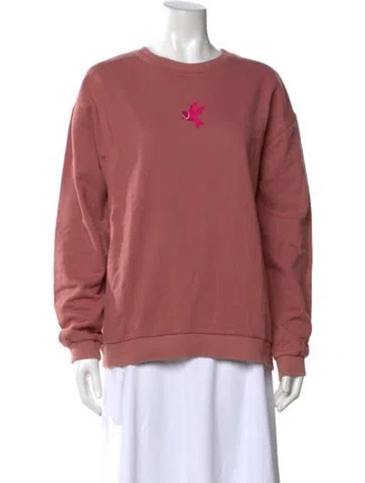 Pre-owned One Teaspoon Graphic Print Crew Neck Sweatshirt W/ Tags In Pink