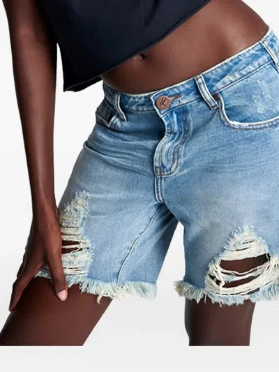 One Teaspoon Hendrixe Shorts In Blue
