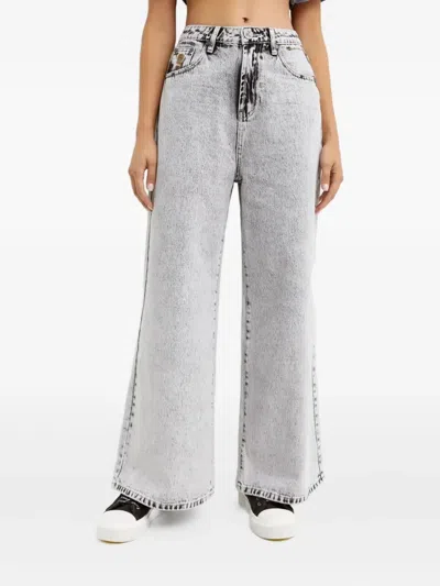 One Teaspoon High-rise Jeans In Gray