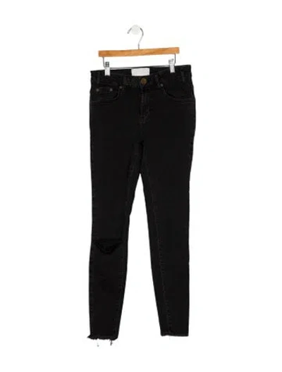 Pre-owned One Teaspoon High-rise Skinny Leg Jeans In Black
