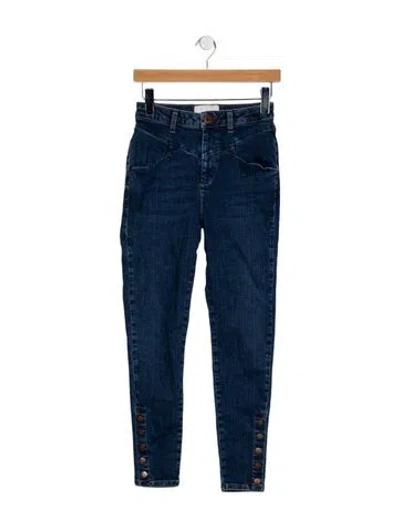Pre-owned One Teaspoon High-rise Skinny Leg Jeans In Blue