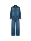 One Teaspoon Izzy Drawstring Jumpsuit In Blue