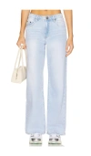 One Teaspoon Jackson Mid Waist Wide Leg In Blue