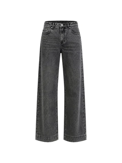 One Teaspoon Jackson Mid-waist Wide-leg Jeans In Multi