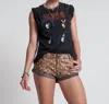 ONE TEASPOON LEATHER BANDITS SHORT IN SNAKE