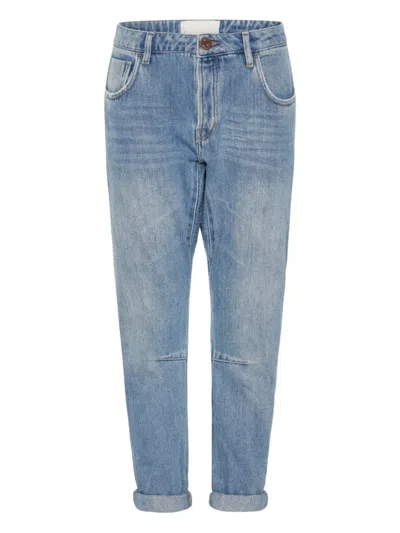 One Teaspoon Logo-patch Jeans In Blue