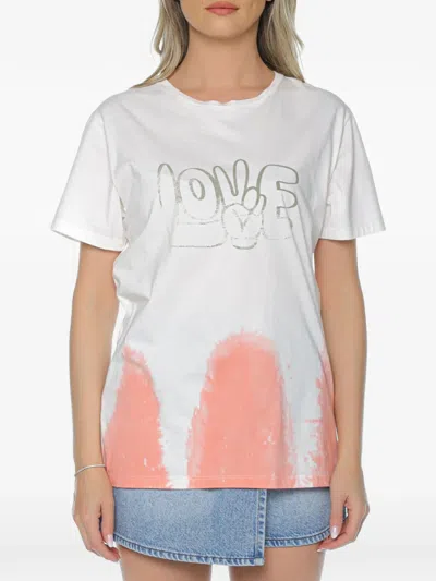One Teaspoon Logo-print T-shirt In Animal Print