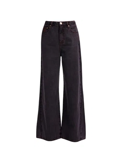 One Teaspoon Love Machines Wide-leg Jeans In Purple