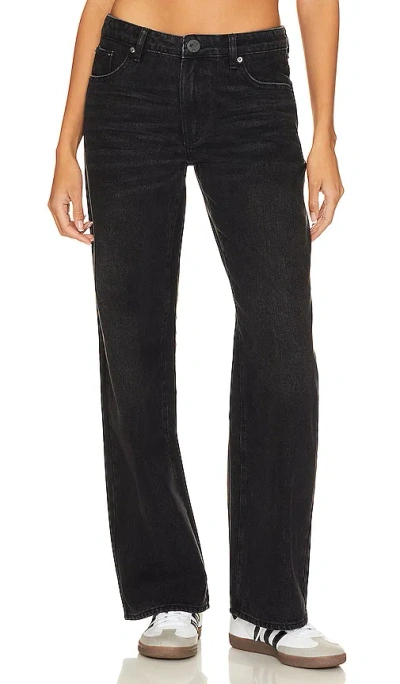 One Teaspoon Low Riders Low Waist Wide Leg Jean In Black