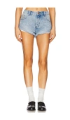 One Teaspoon Messed Up Bandits Low Waist Denim Short In Salty Dog