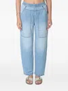 One Teaspoon Odyssey Elasticated Jeans In Blue