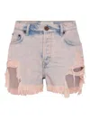 One Teaspoon Outlaws Denim Shorts In Pink