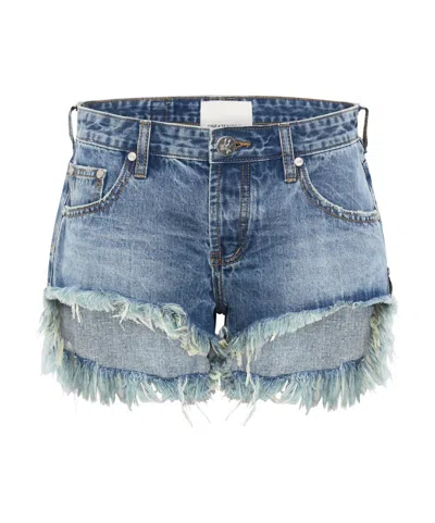 One Teaspoon Pacifica Bonitas Low Waist Denim Shorts In Multi
