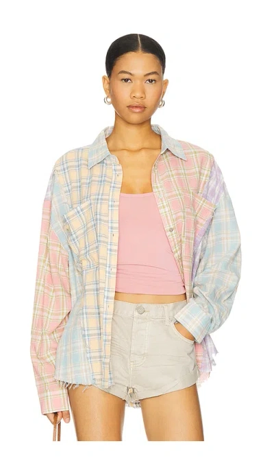 One Teaspoon Patchwork Cotton Check Shirt