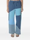 One Teaspoon Patchwork Wide-leg Track Pants In Multi